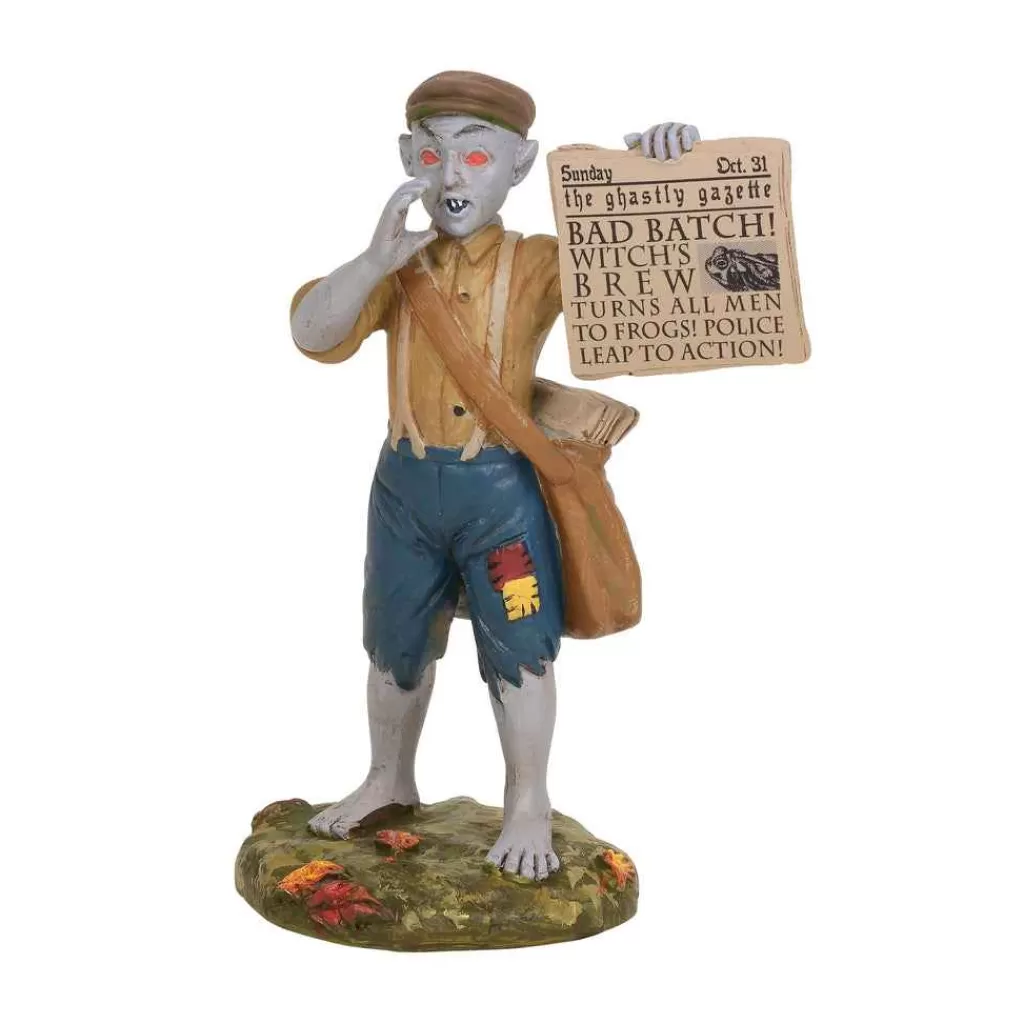 Department 56 Village Halloween Accessories-Bad News Paperboy