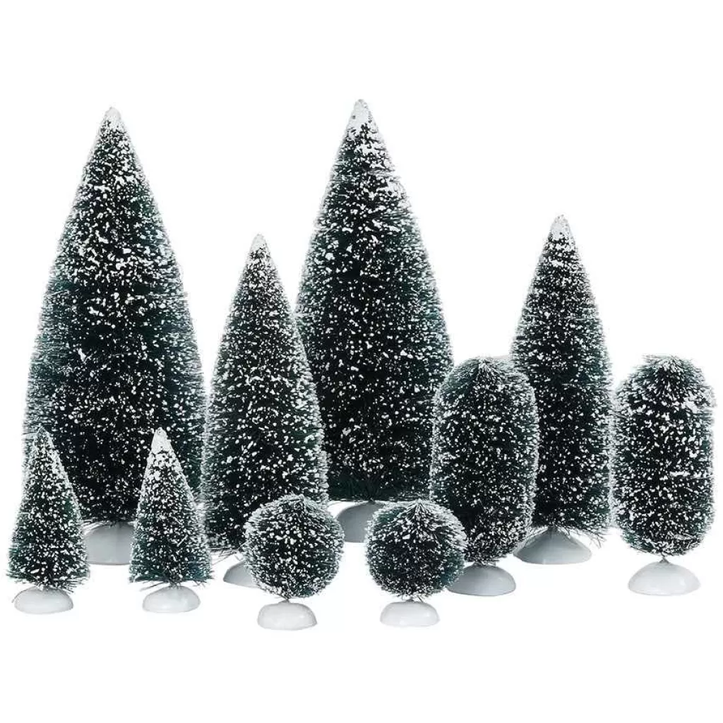 Department 56 Village Accessories-Bag-O-Frosted Topiaries, Small