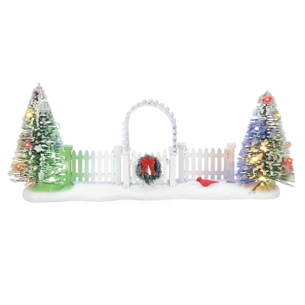 Department 56 Village Accessories-Cardinal Christmas Gate