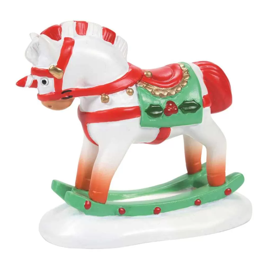 Department 56 Village Accessories-Christmas Rocking Horse