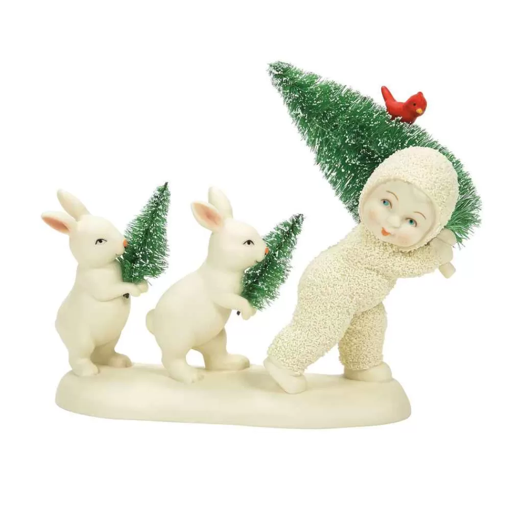 Department 56 Snowbabies Christmas Memories-Christmas Tree Bunnies