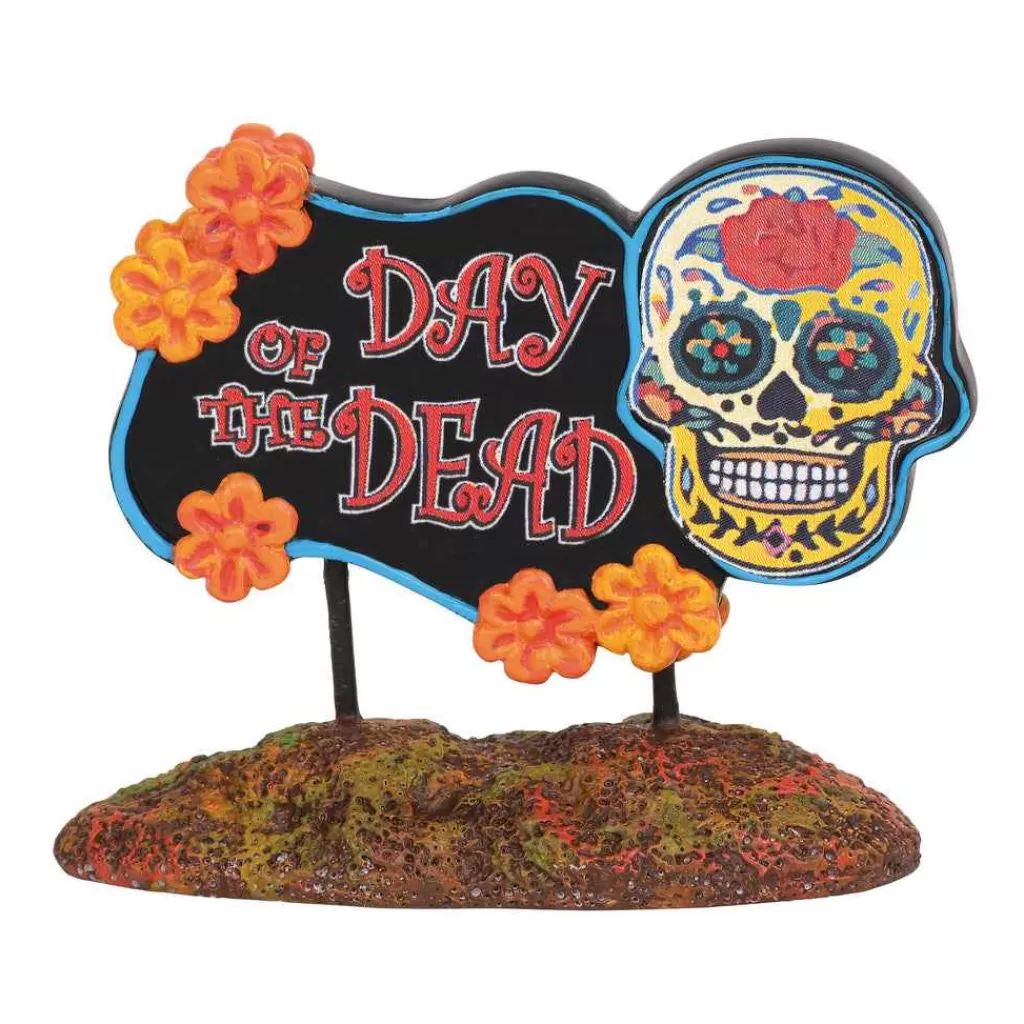 Department 56 Village Halloween Accessories-Day Of The Dead Sign