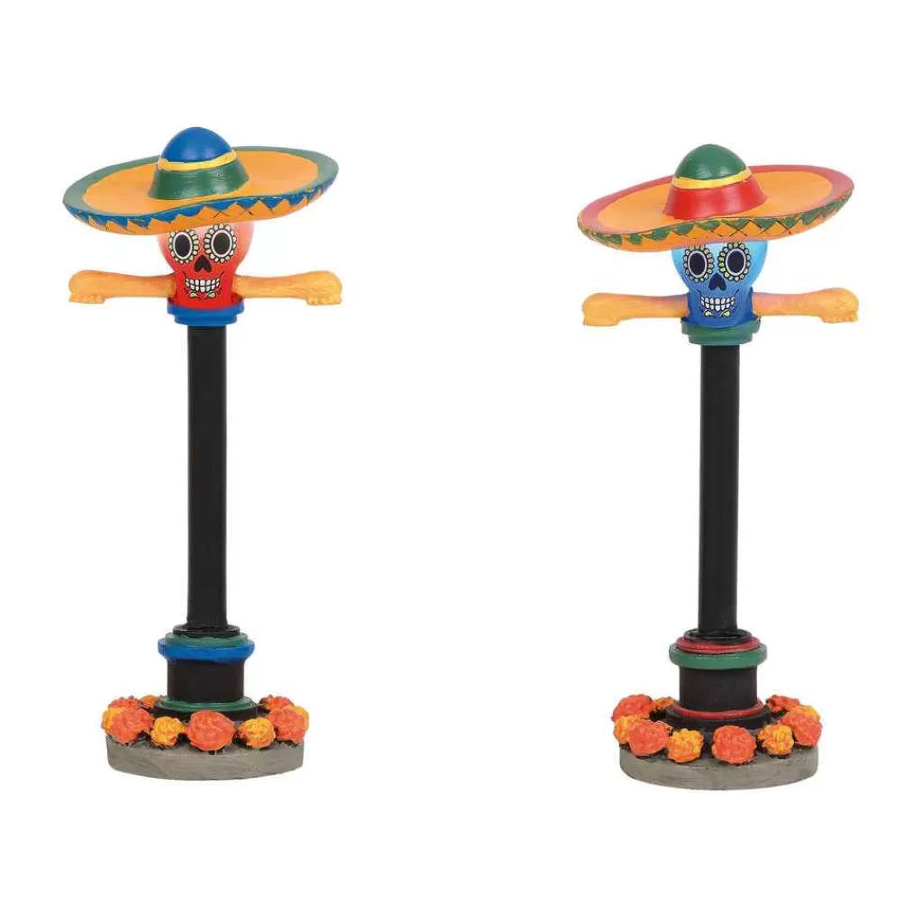 Department 56 Village Halloween Accessories-Day Of The Dead Street Lights