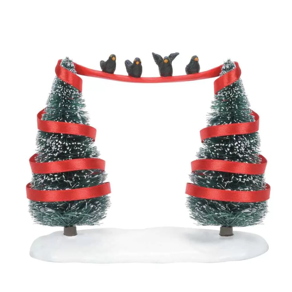 Department 56 Village Accessories-Four Calling Birds Tree