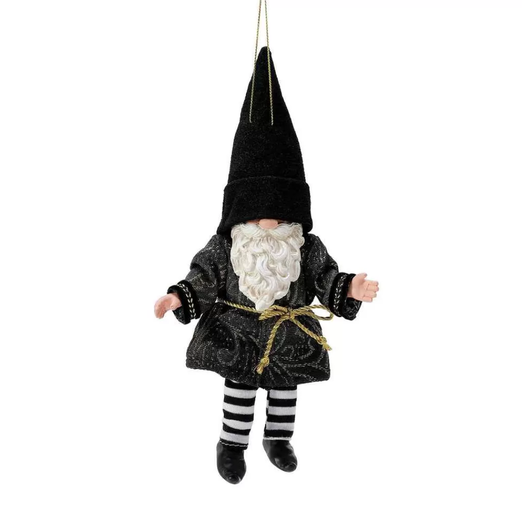 Department 56 Possible Dream Ornaments-Gnome Black And Gold Orn