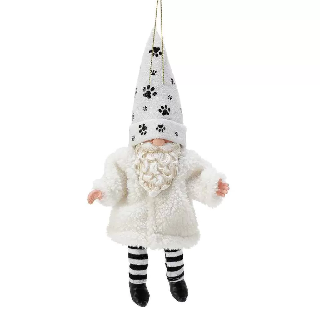 Department 56 Possible Dream Ornaments-Gnome Furry Pet Orn Wht