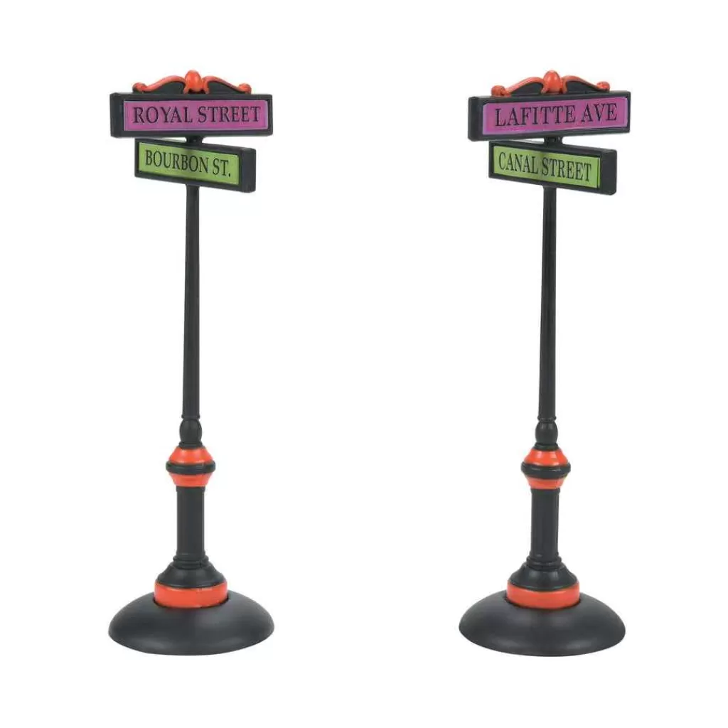 Department 56 Village Halloween Accessories-Halloween Festive Signs