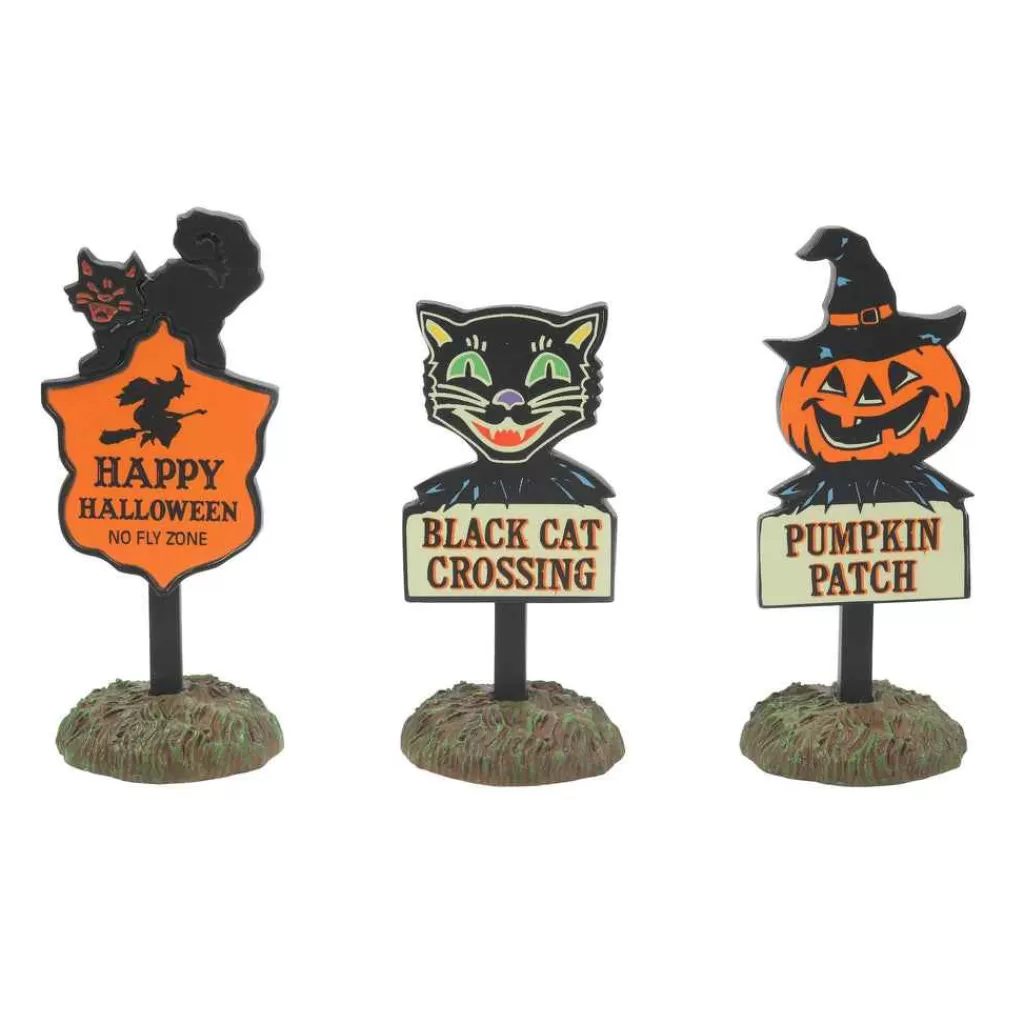 Department 56 Village Halloween Accessories-Halloween Signs Set Of 3