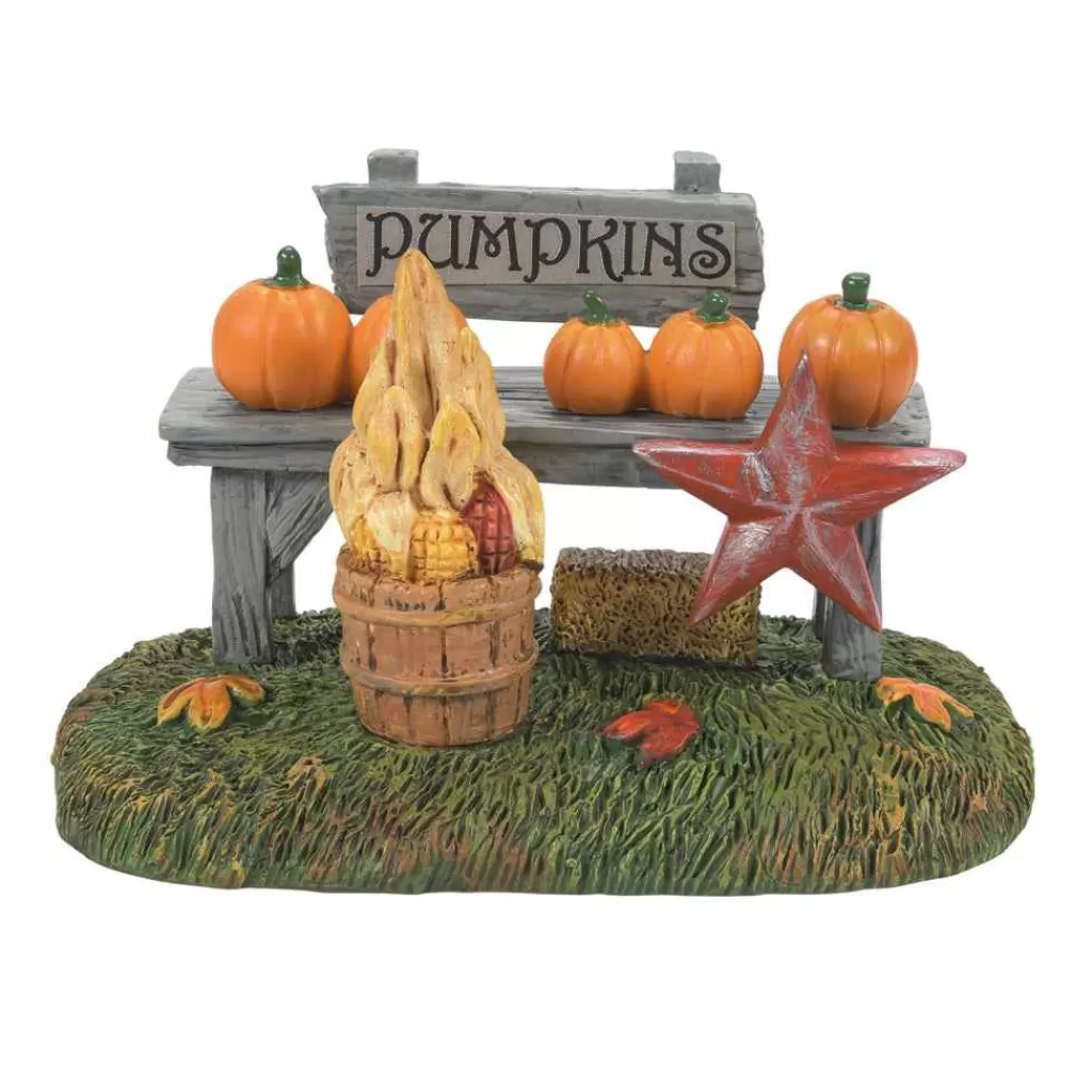 Department 56 Village Accessories-Harvest Pumpkin Stand