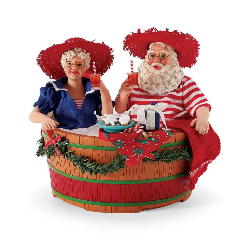 Department 56 New Santas-Hot Tub Party