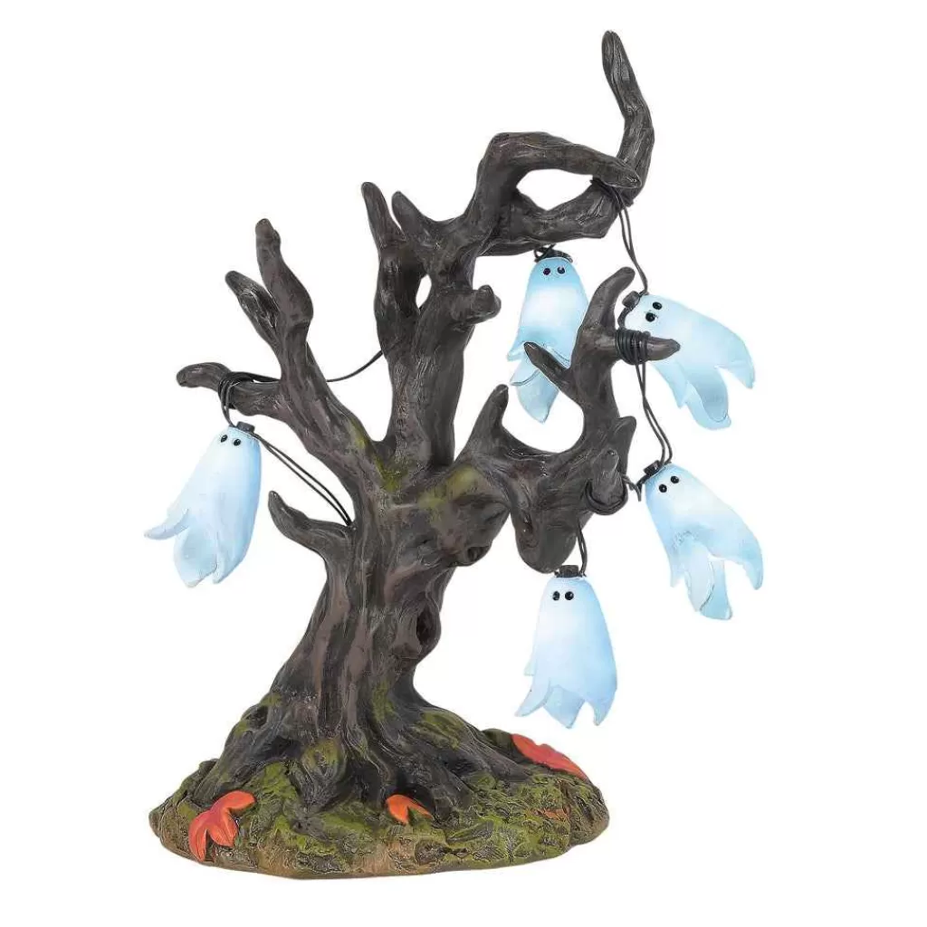 Department 56 Village Halloween Accessories-Illuminated Ghost Tree