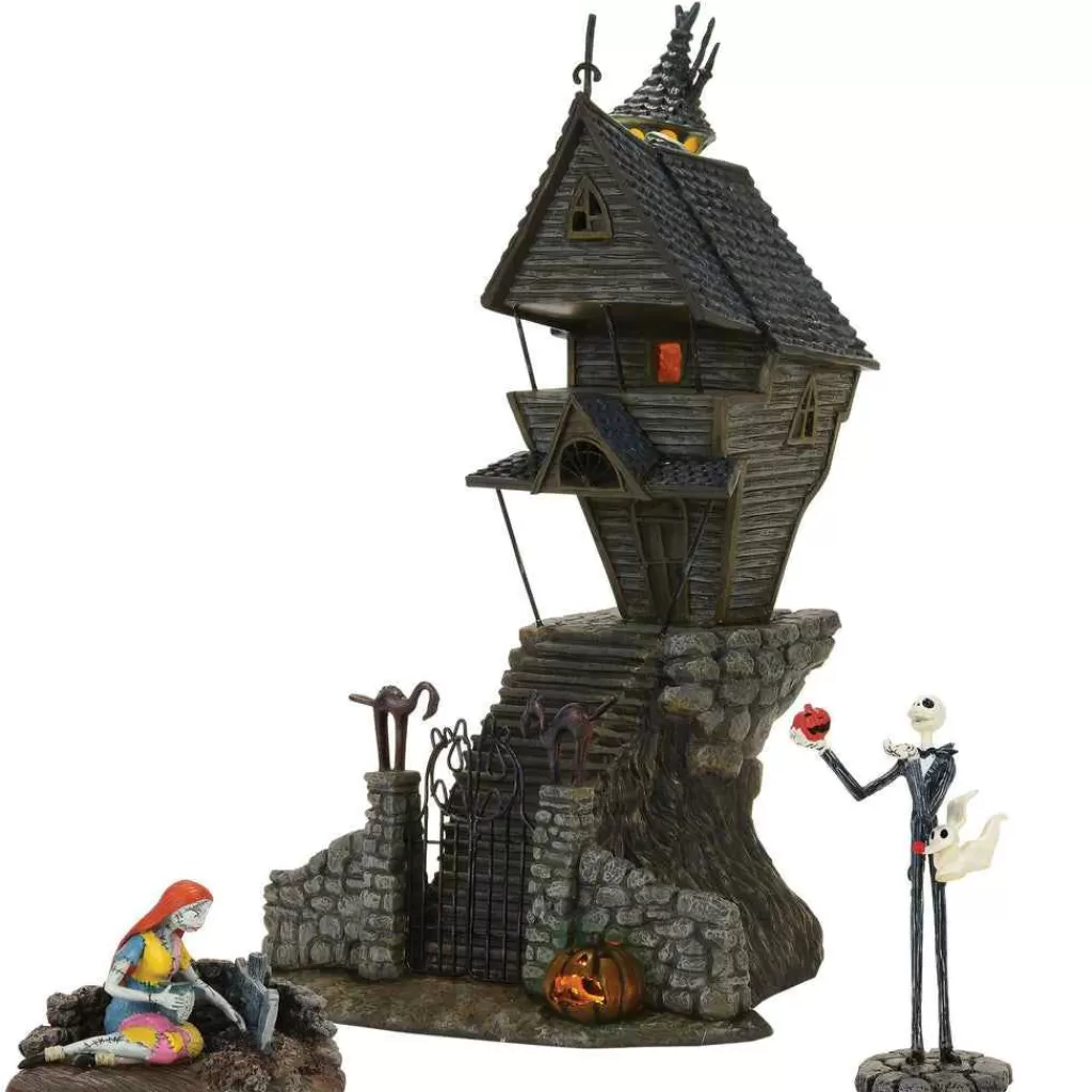 Department 56 Nightmare Before Christmas Village-Jack'S House With Jack & Sally