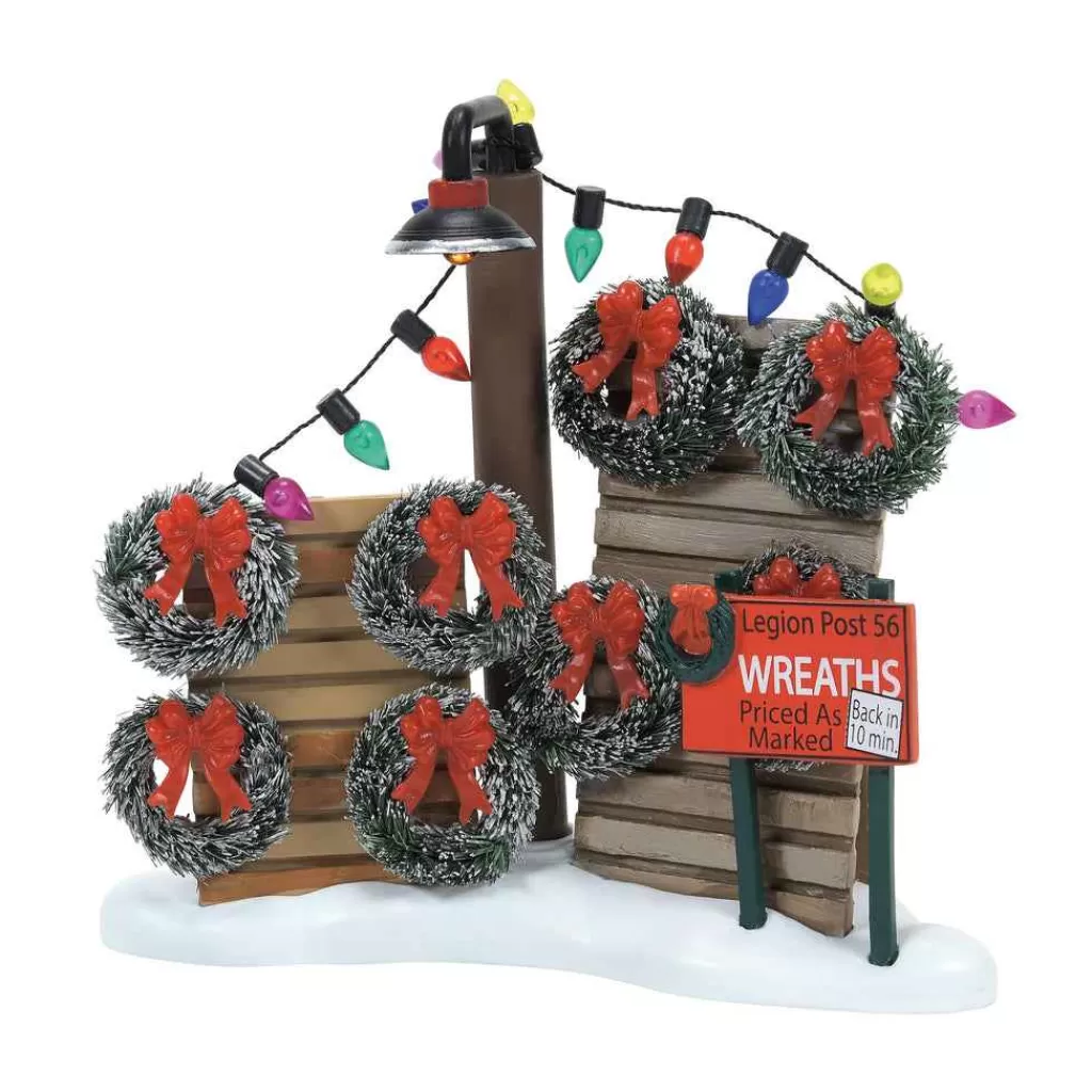 Department 56 Village Accessories-Legion Post 56 Wreath For Sale