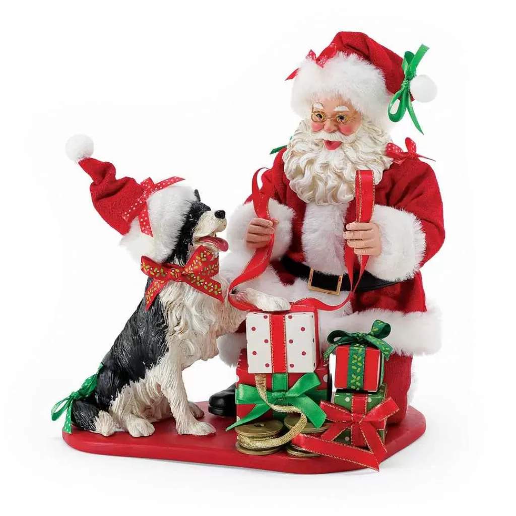 Department 56 Santa And His Pets-Lending A Paw