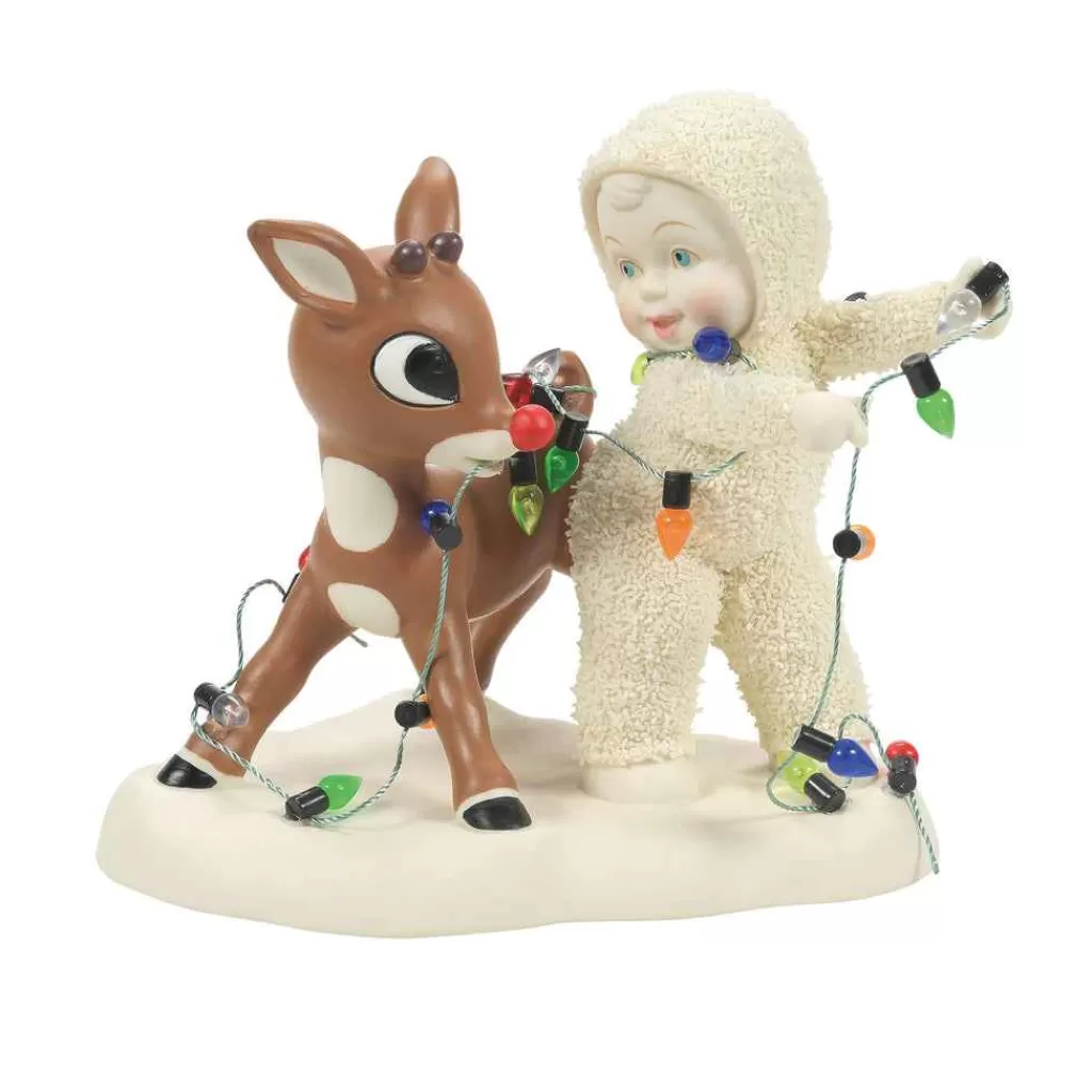 Department 56 Snowbabies Guest-Light It Up, Rudolph