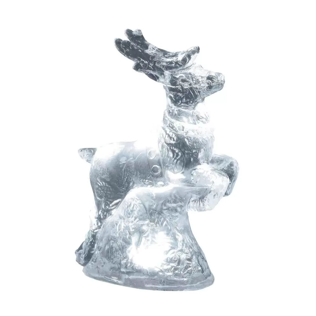 Department 56 Village Accessories-Lit Ice Castle Reindeer