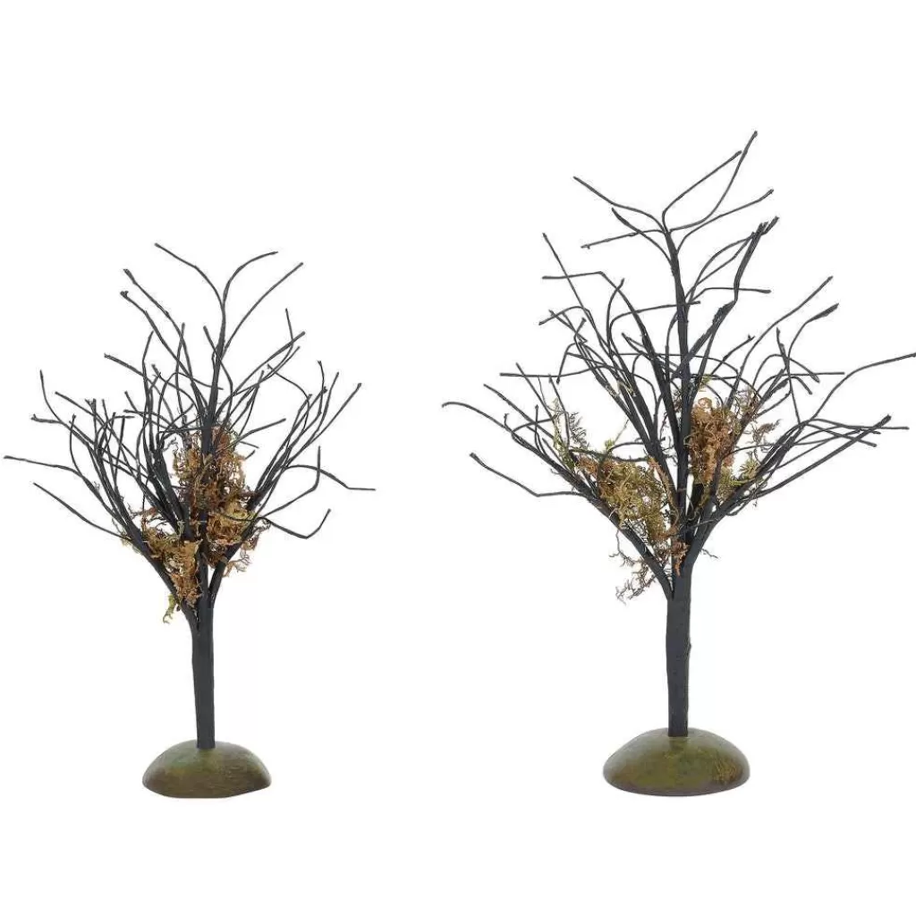 Department 56 Village Halloween Accessories-Midnight Moss Trees