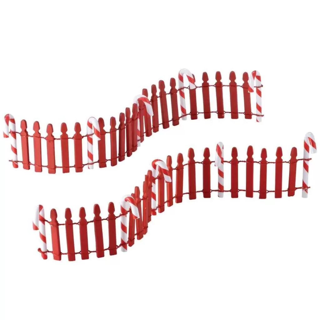 Department 56 Village Accessories-Peppermint Fence St/2