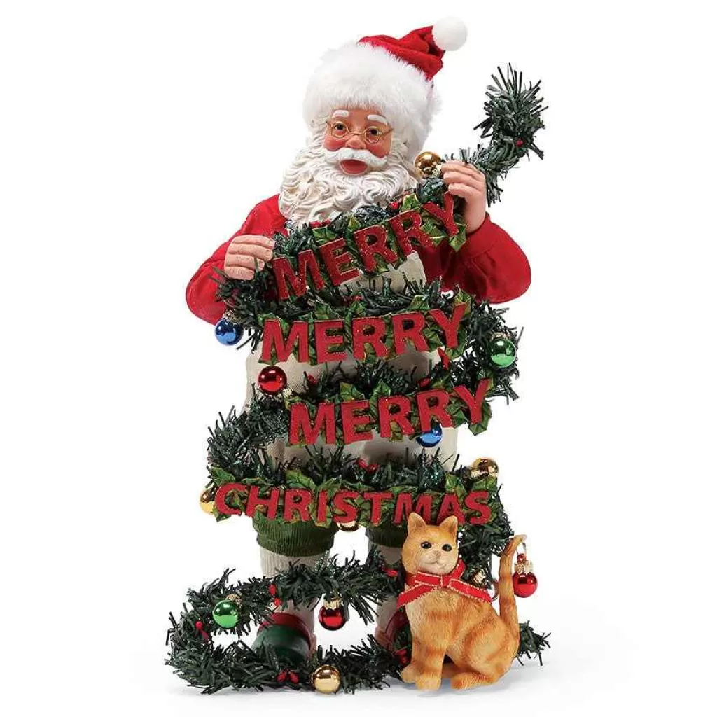 Department 56 Santa And His Pets-Petpd Purr-Fect Greeting