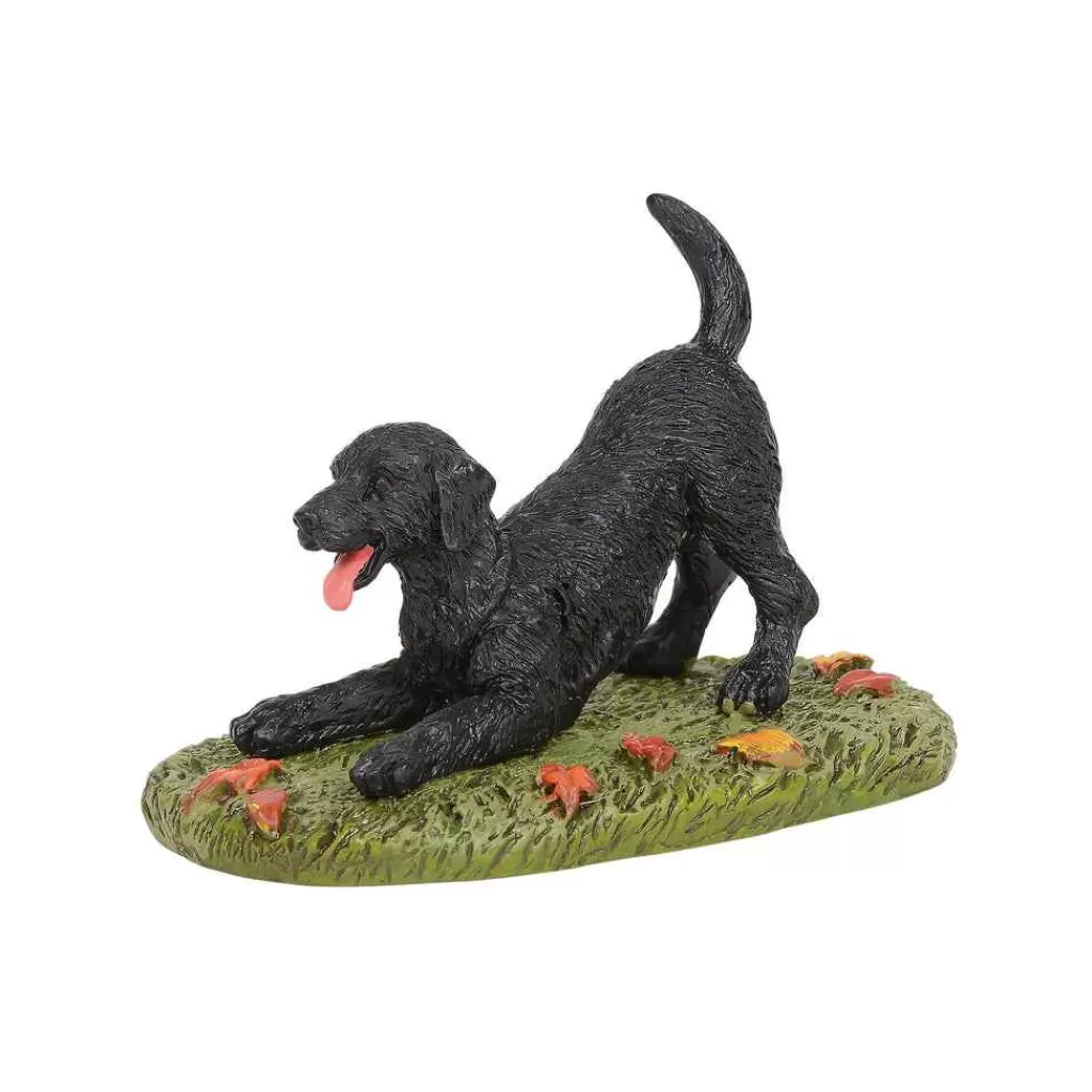 Department 56 Village Accessories-Playful Black Lab