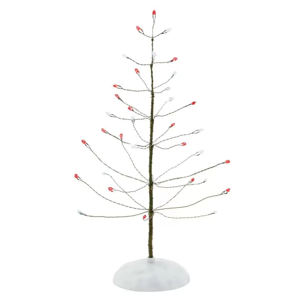 Department 56 Village Accessories-Red & White Twinkle Brite Tree