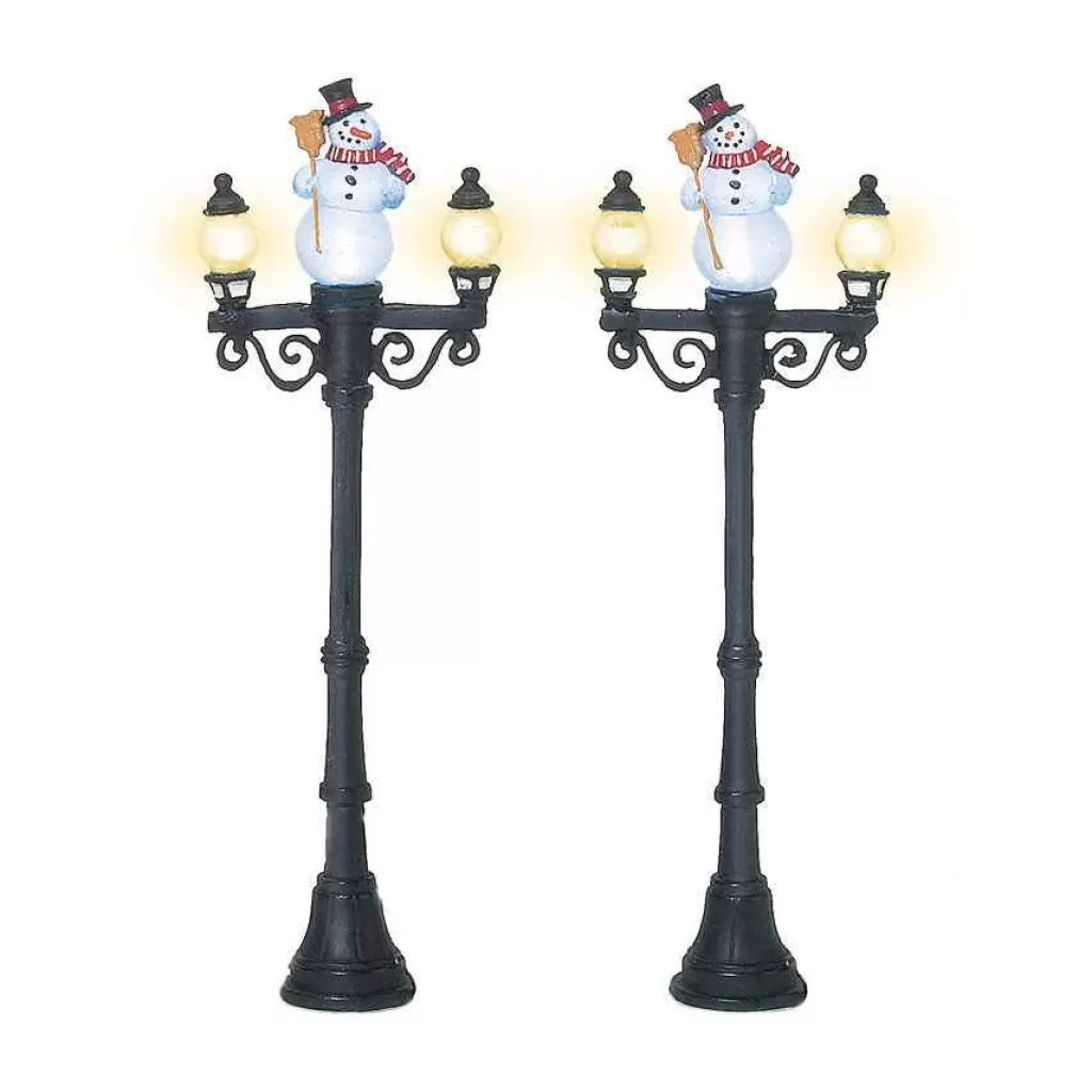 Department 56 Village Accessories-Snowman Street Lights