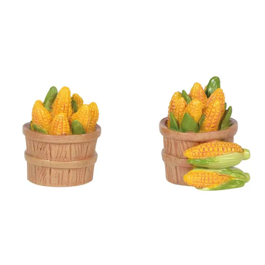 Department 56 Village Accessories-Village Baskets Of Corn