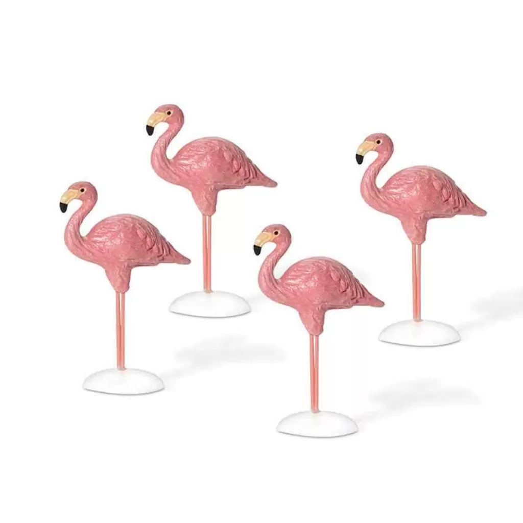 Department 56 Village Accessories-Village Flamingos